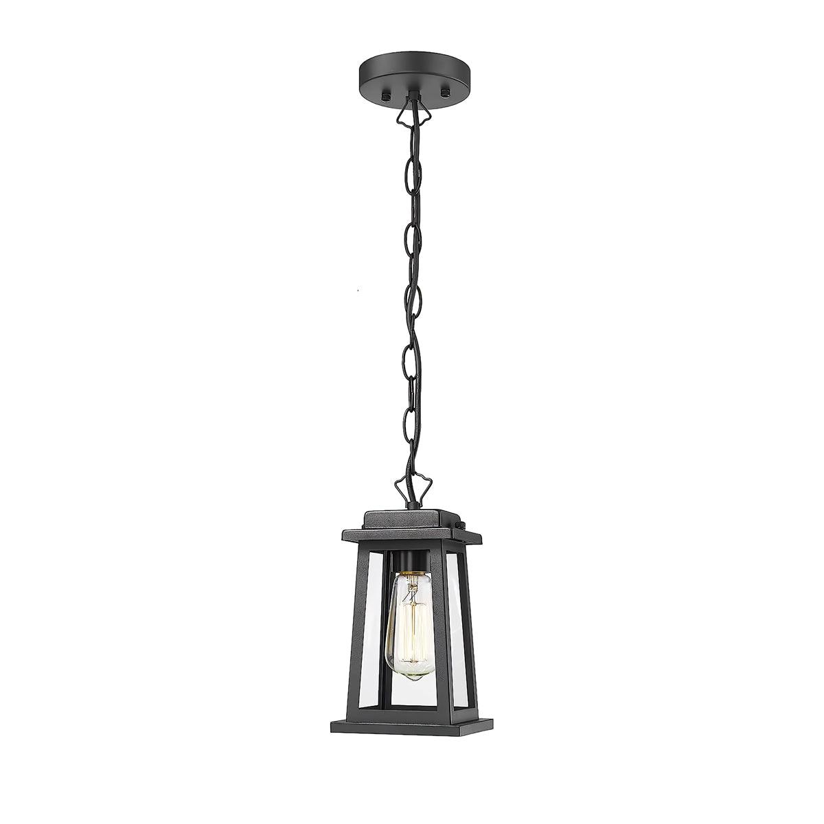 Terierenne hanglamp voor buiten in lantaarnstijl