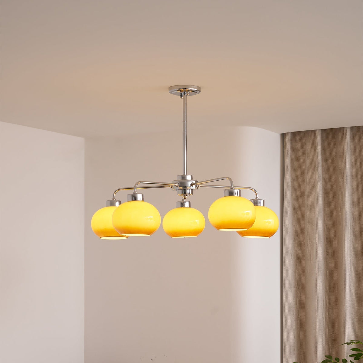Liorenira Kroonluchter glas chroom Geometrisch Retro
