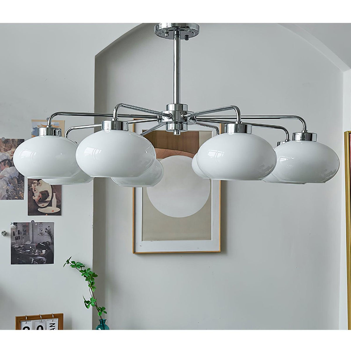 Liorenira Kroonluchter glas chroom Geometrisch Retro
