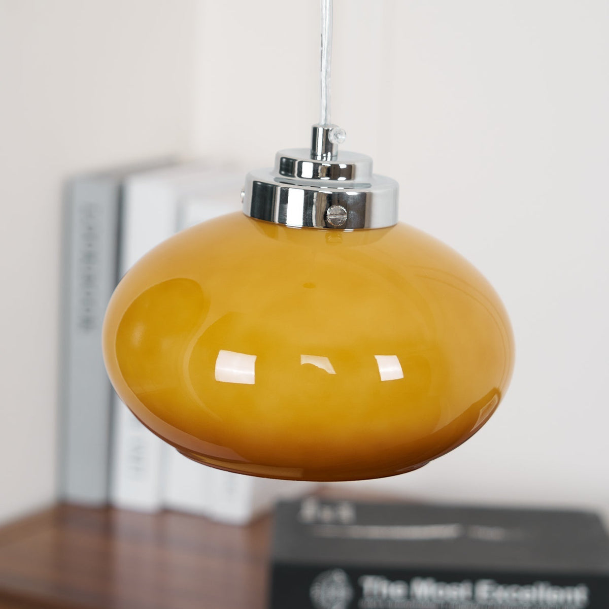 Tavira Retro hanglamp met oranje glas