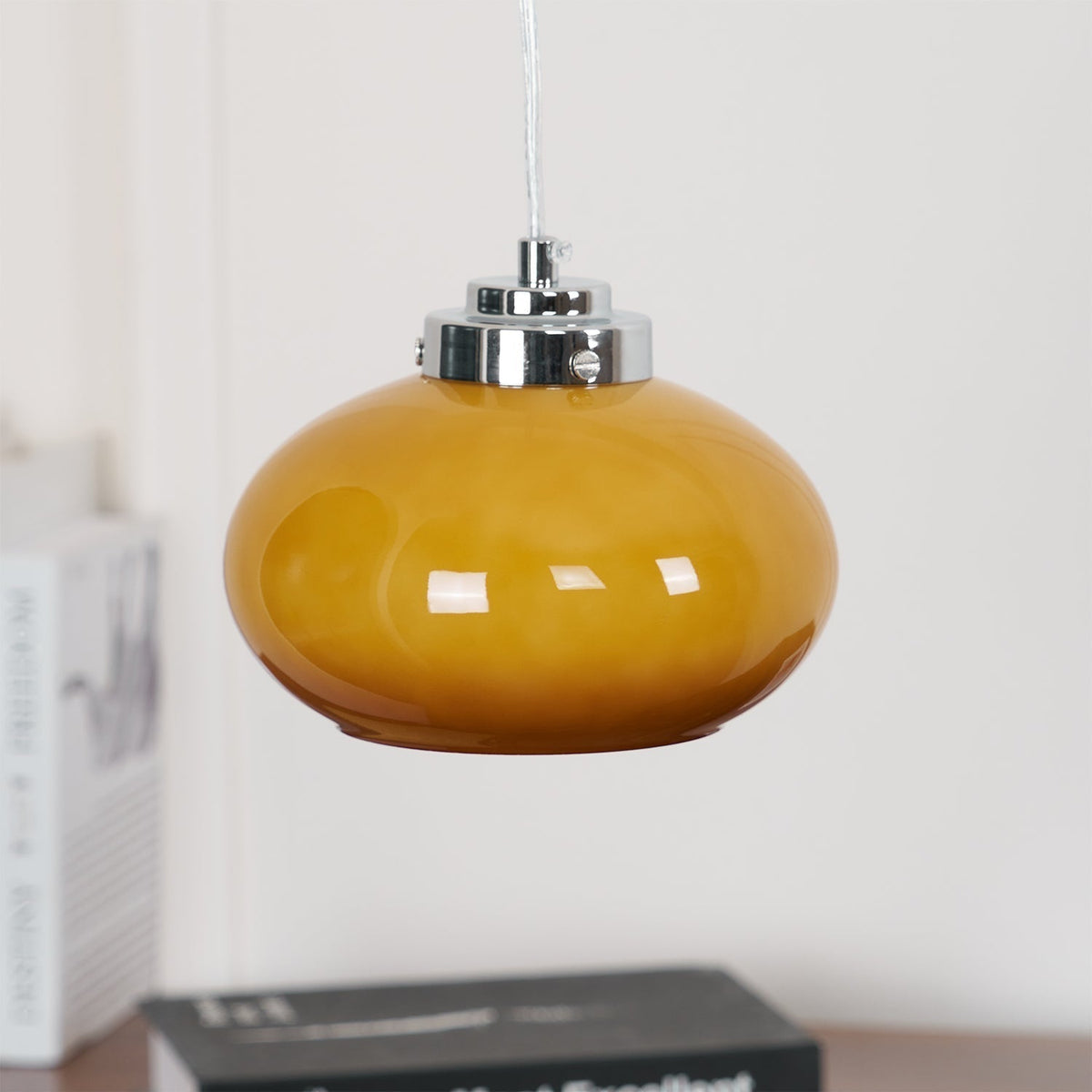 Tavira Retro hanglamp met oranje glas