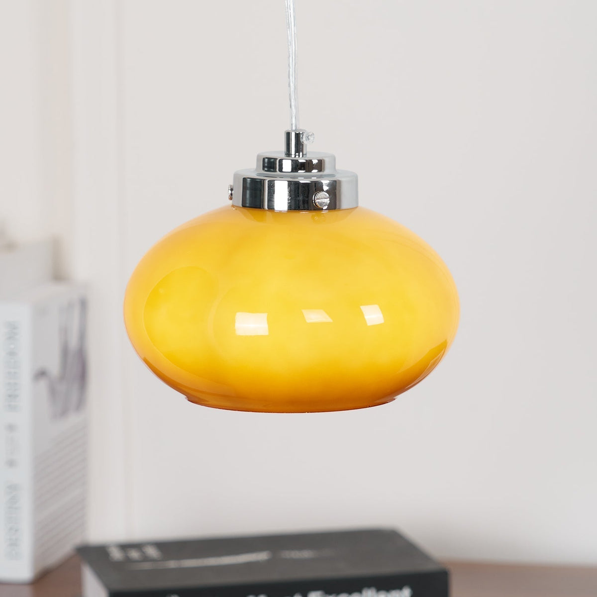 Tavira Retro hanglamp met oranje glas