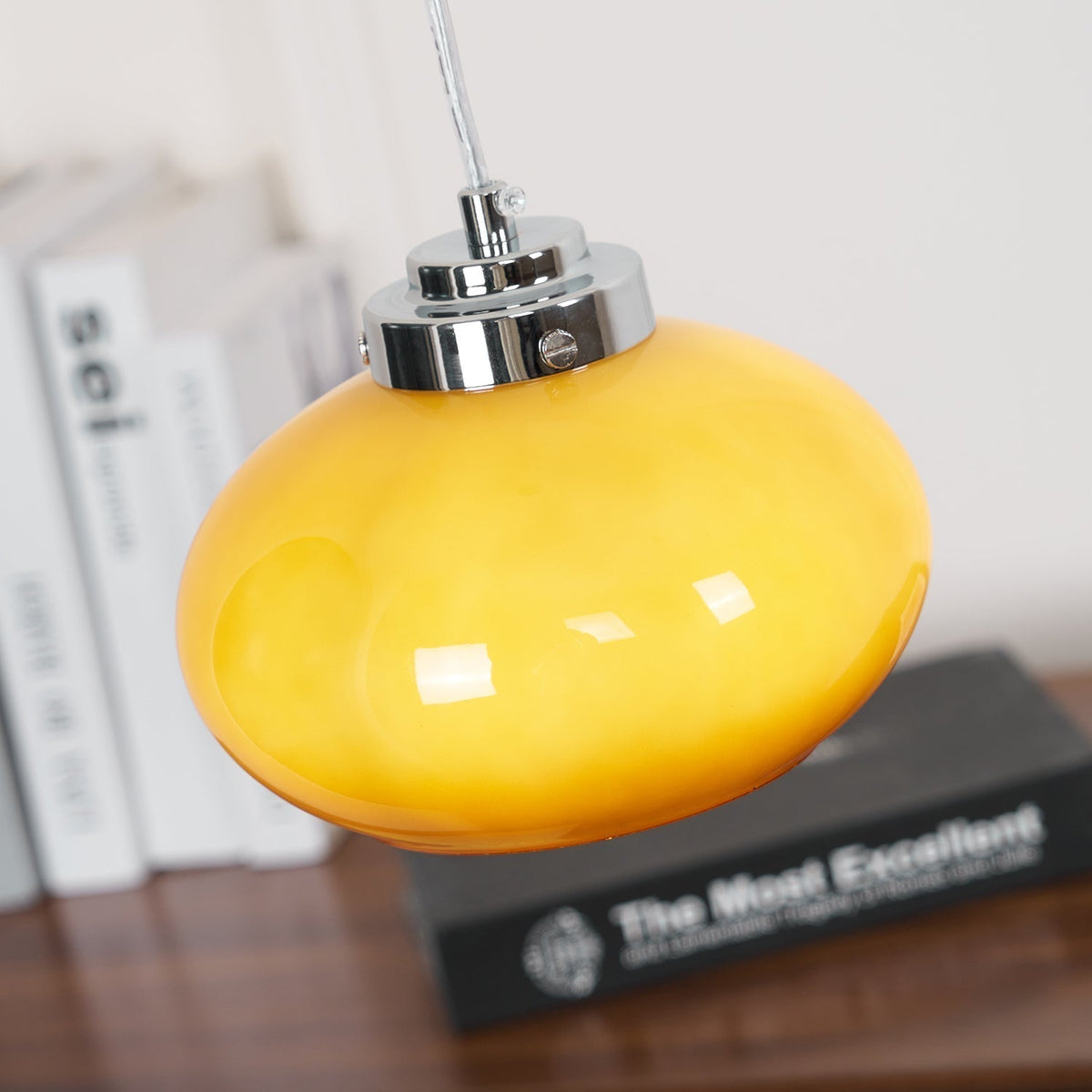 Tavira Retro hanglamp met oranje glas