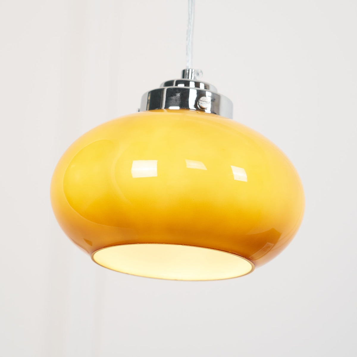 Tavira Retro hanglamp met oranje glas