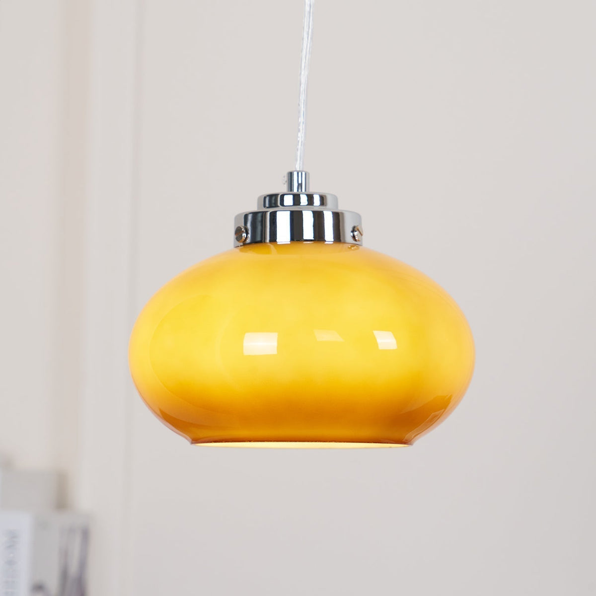 Tavira Retro hanglamp met oranje glas