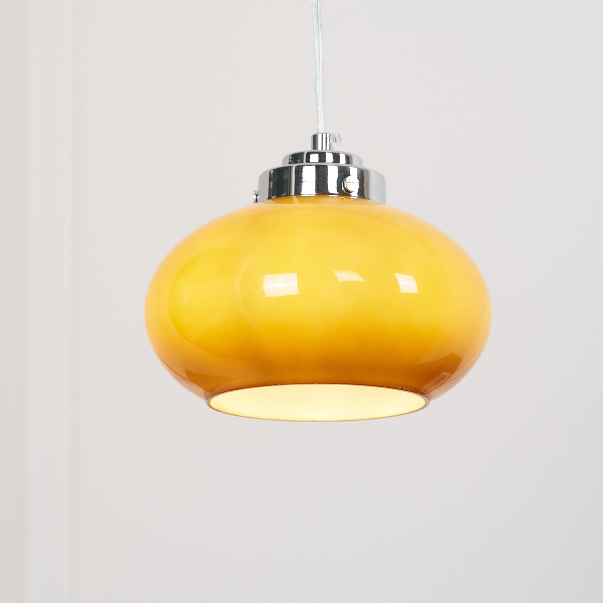Tavira Retro hanglamp met oranje glas