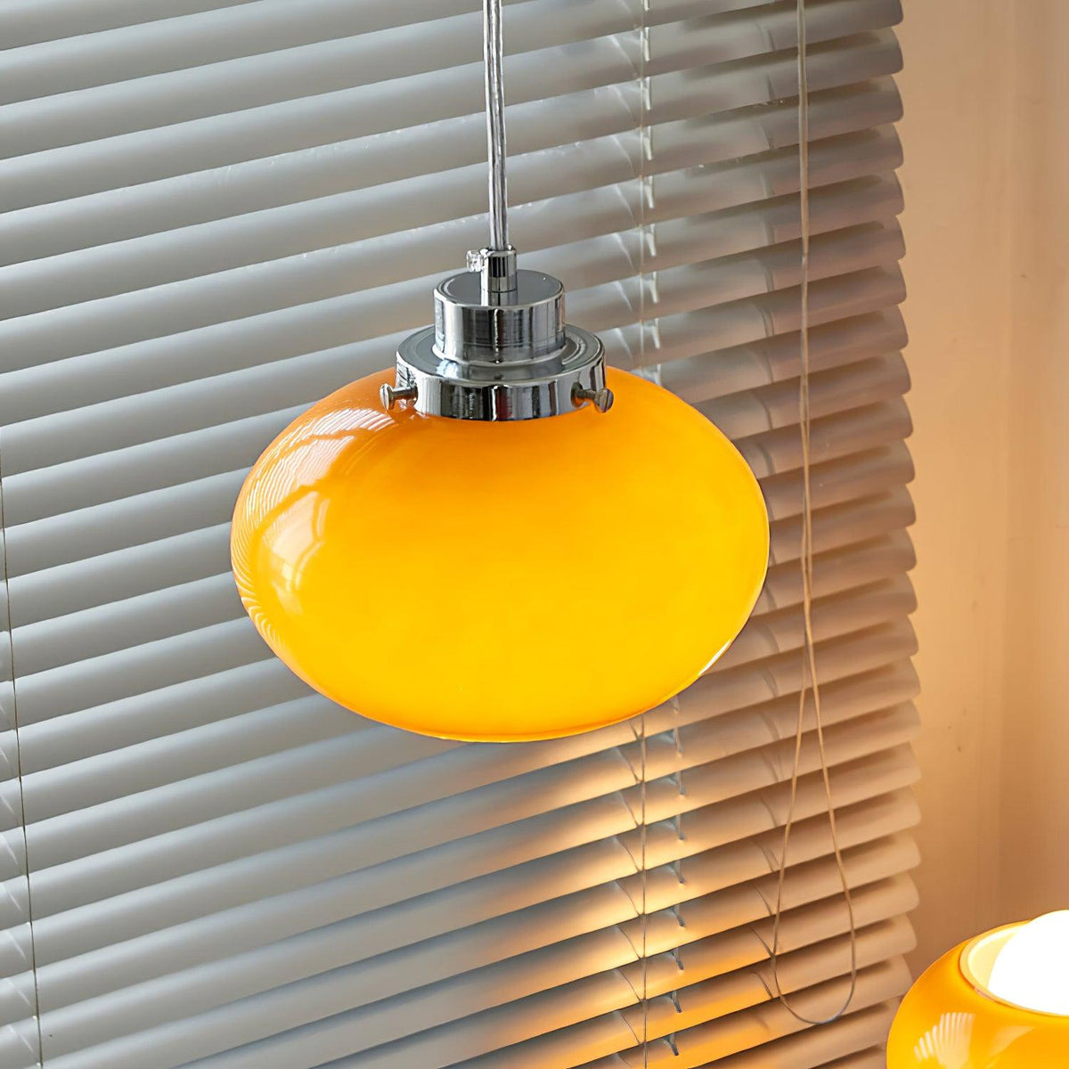 Tavira Retro hanglamp met oranje glas