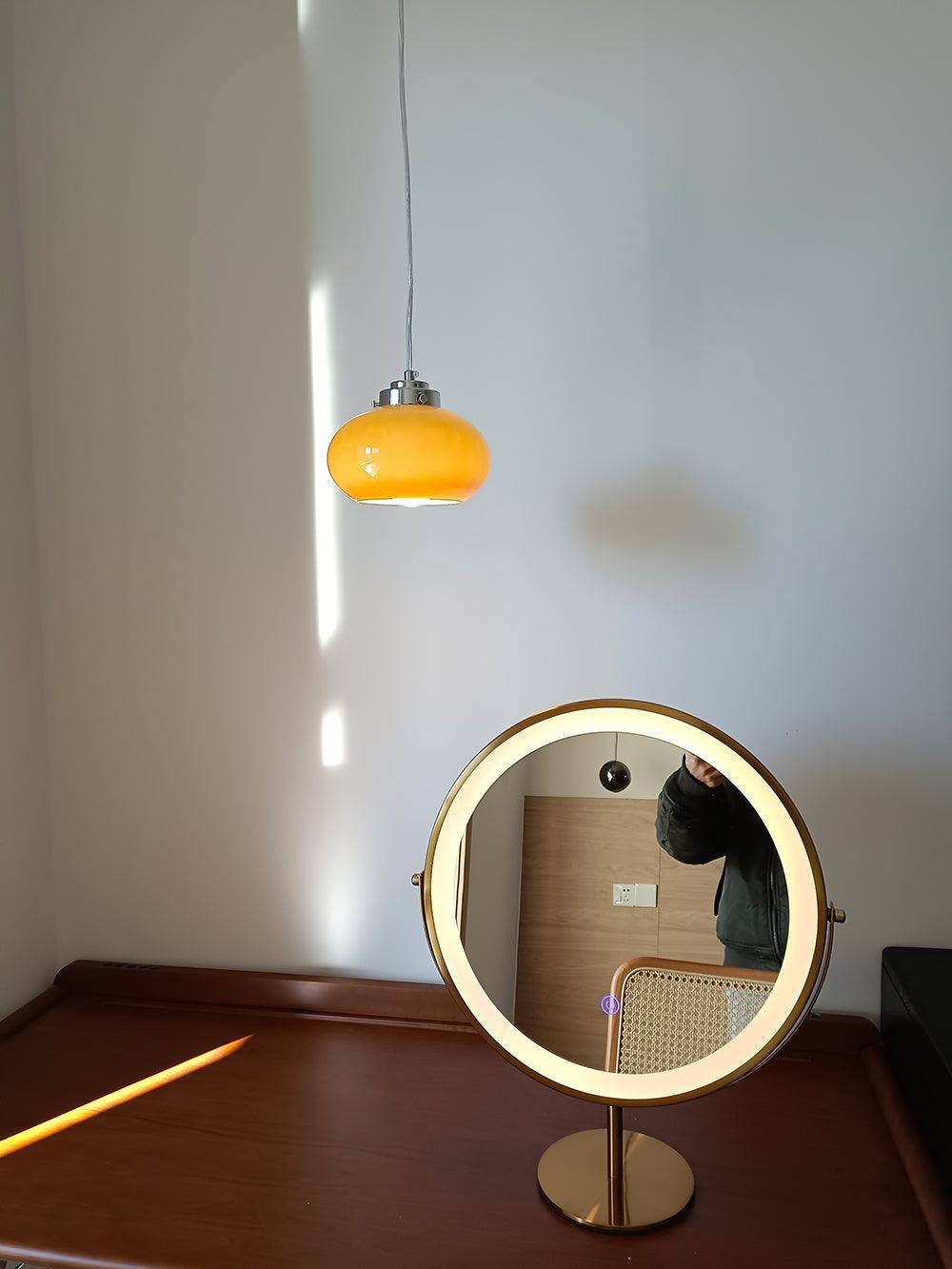 Tavira Retro hanglamp met oranje glas