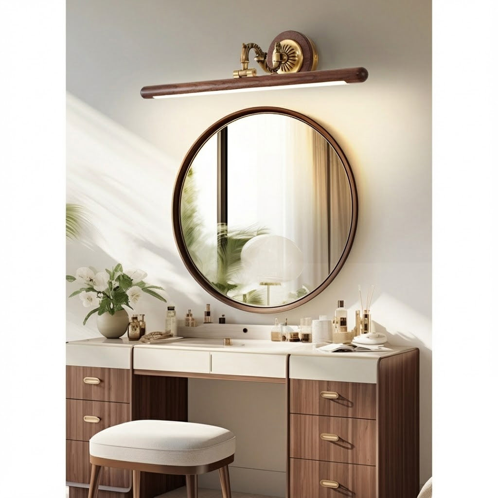 Soreline wandlamp met walnoothout