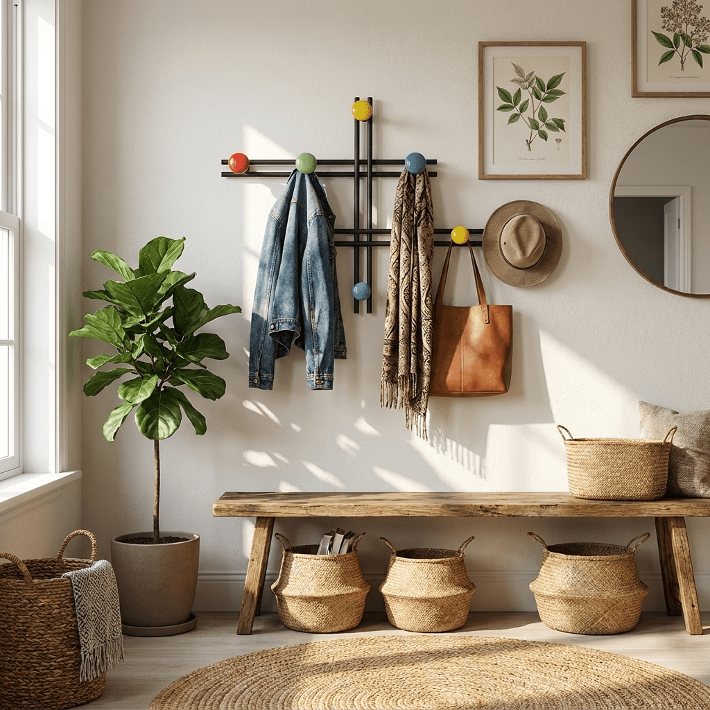 Pallini Wandkledingrek met keramische knoppen
