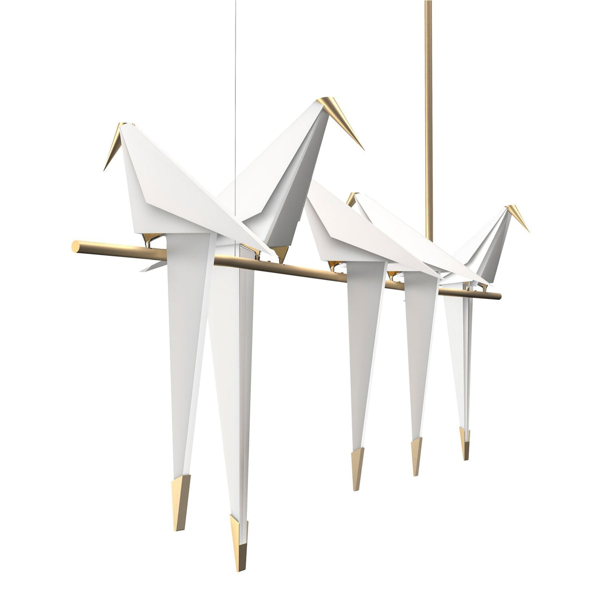 Lunuian kroonluchter Paper Crane Bird sculpturale LED