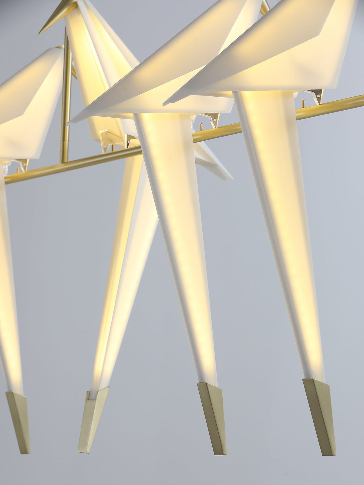 Lunuian kroonluchter Paper Crane Bird sculpturale LED