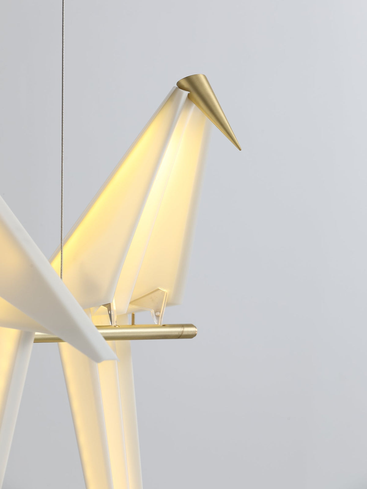 Lunuian kroonluchter Paper Crane Bird sculpturale LED
