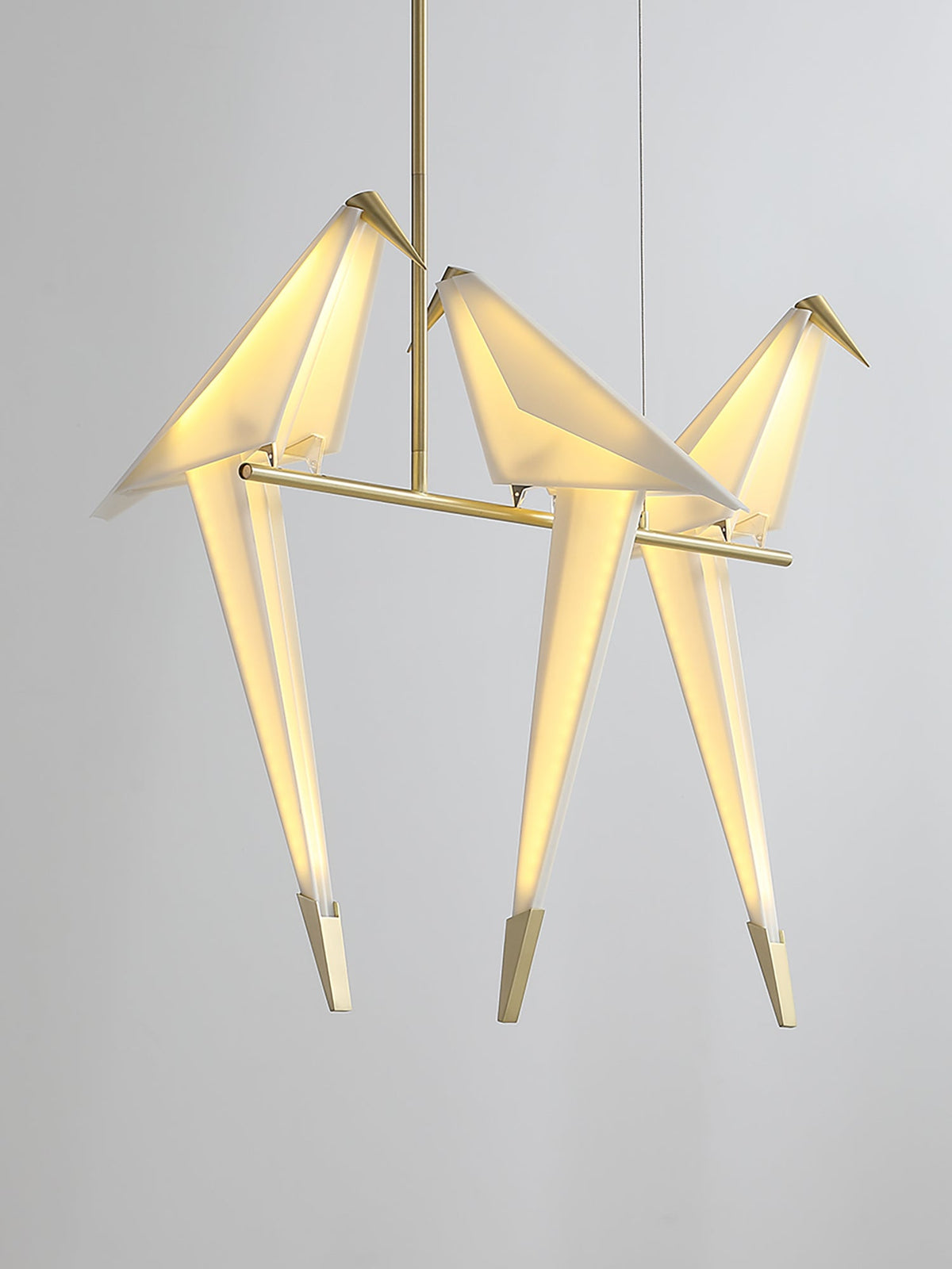 Lunuian kroonluchter Paper Crane Bird sculpturale LED
