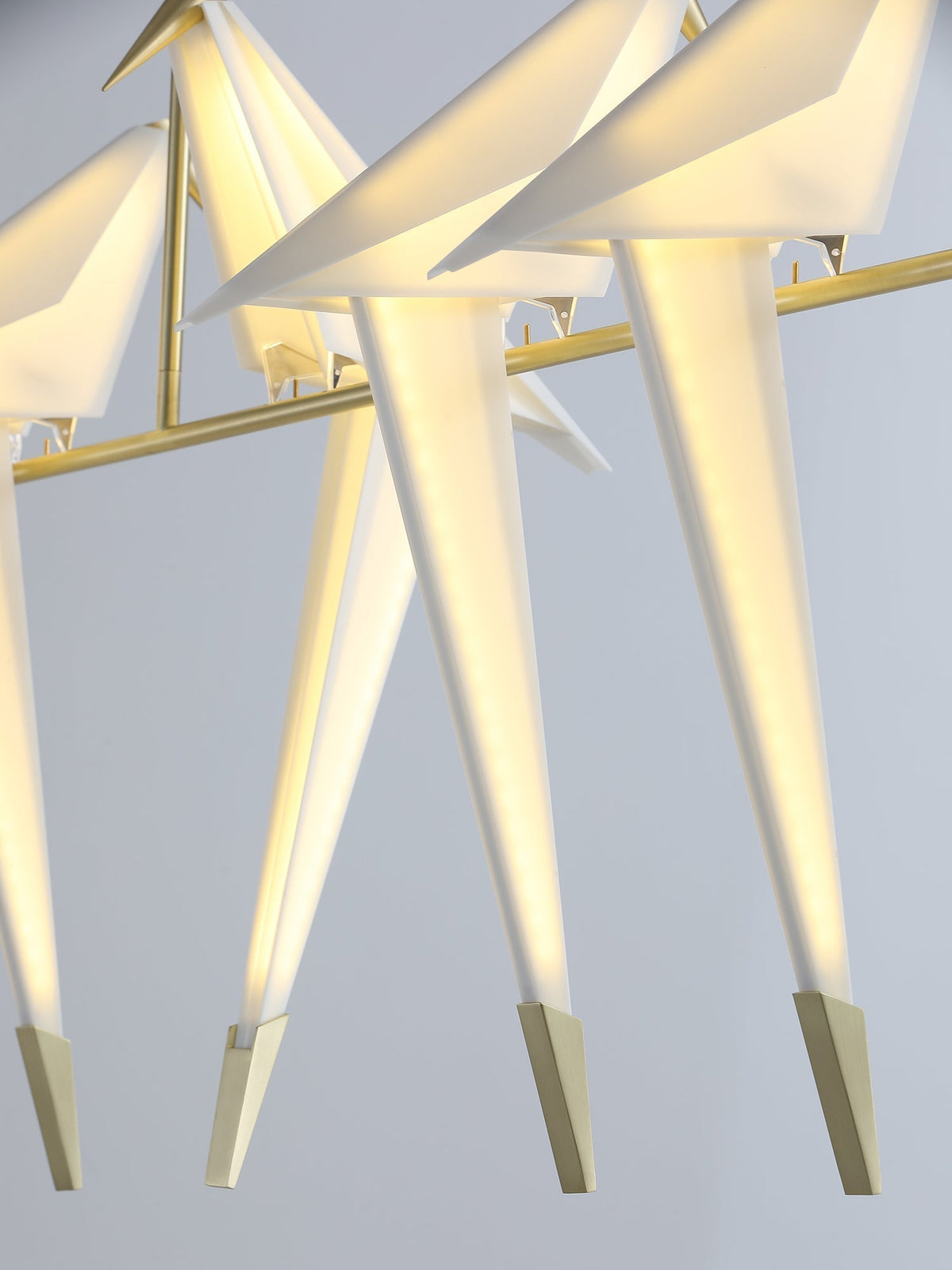 Lunuian kroonluchter Paper Crane Bird sculpturale LED