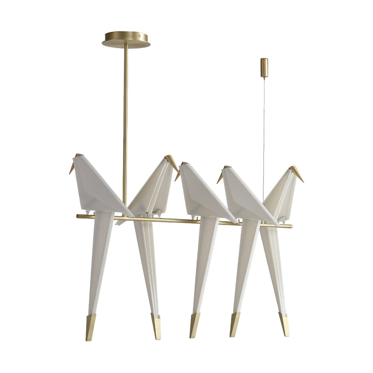 Lunuian kroonluchter Paper Crane Bird sculpturale LED