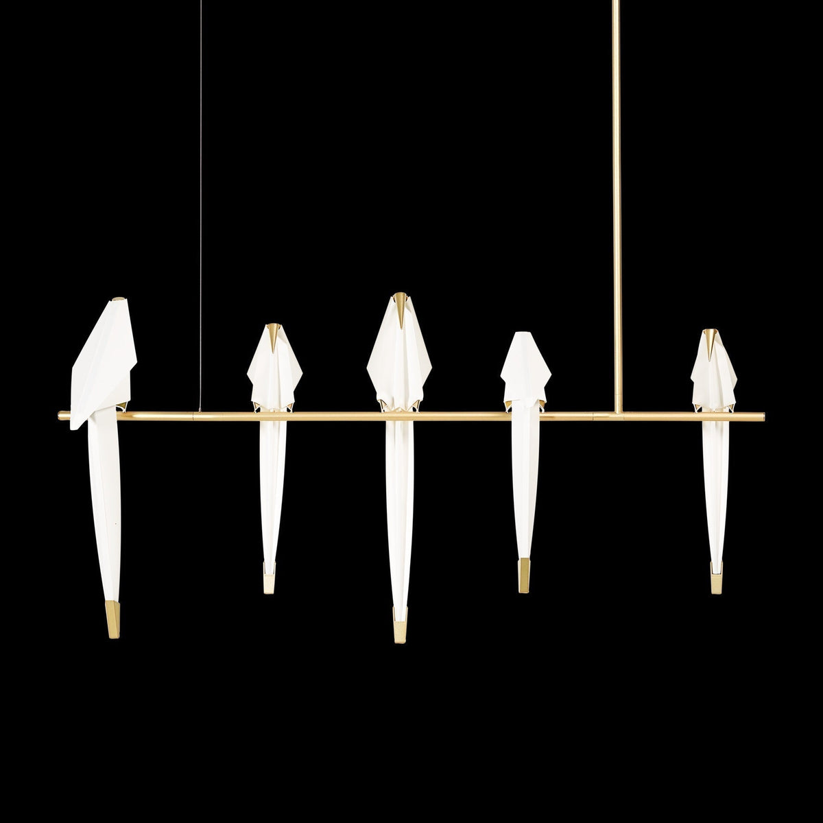 Lunuian kroonluchter Paper Crane Bird sculpturale LED