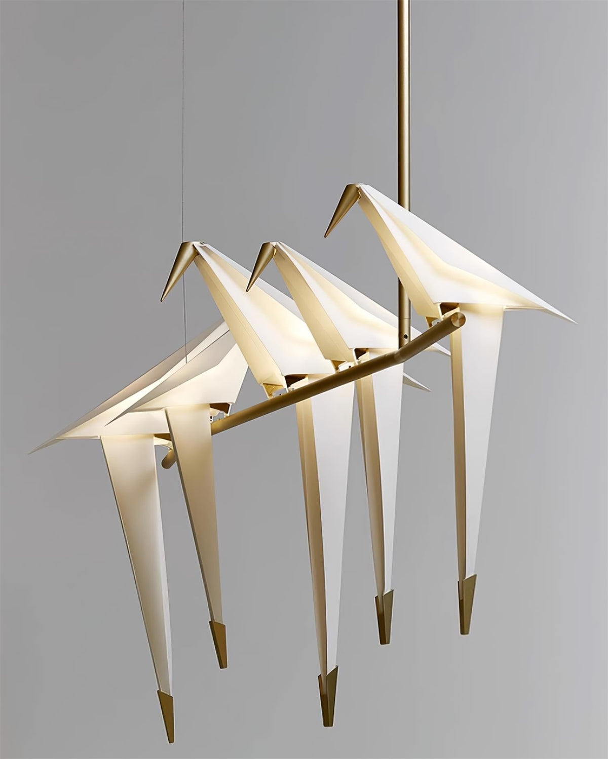 Lunuian kroonluchter Paper Crane Bird sculpturale LED