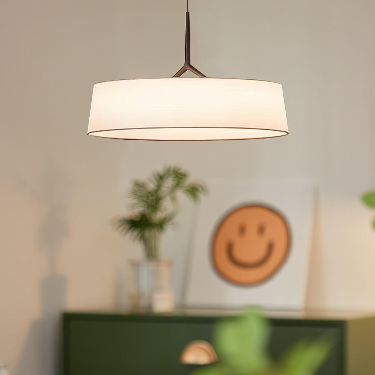 Linisine cilindrische stoffen hanglamp