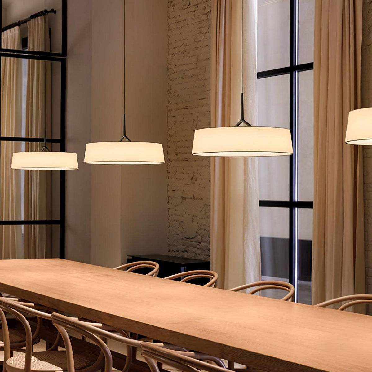 Linisine cilindrische stoffen hanglamp