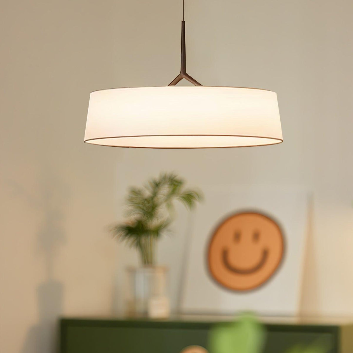 Linisine cilindrische stoffen hanglamp