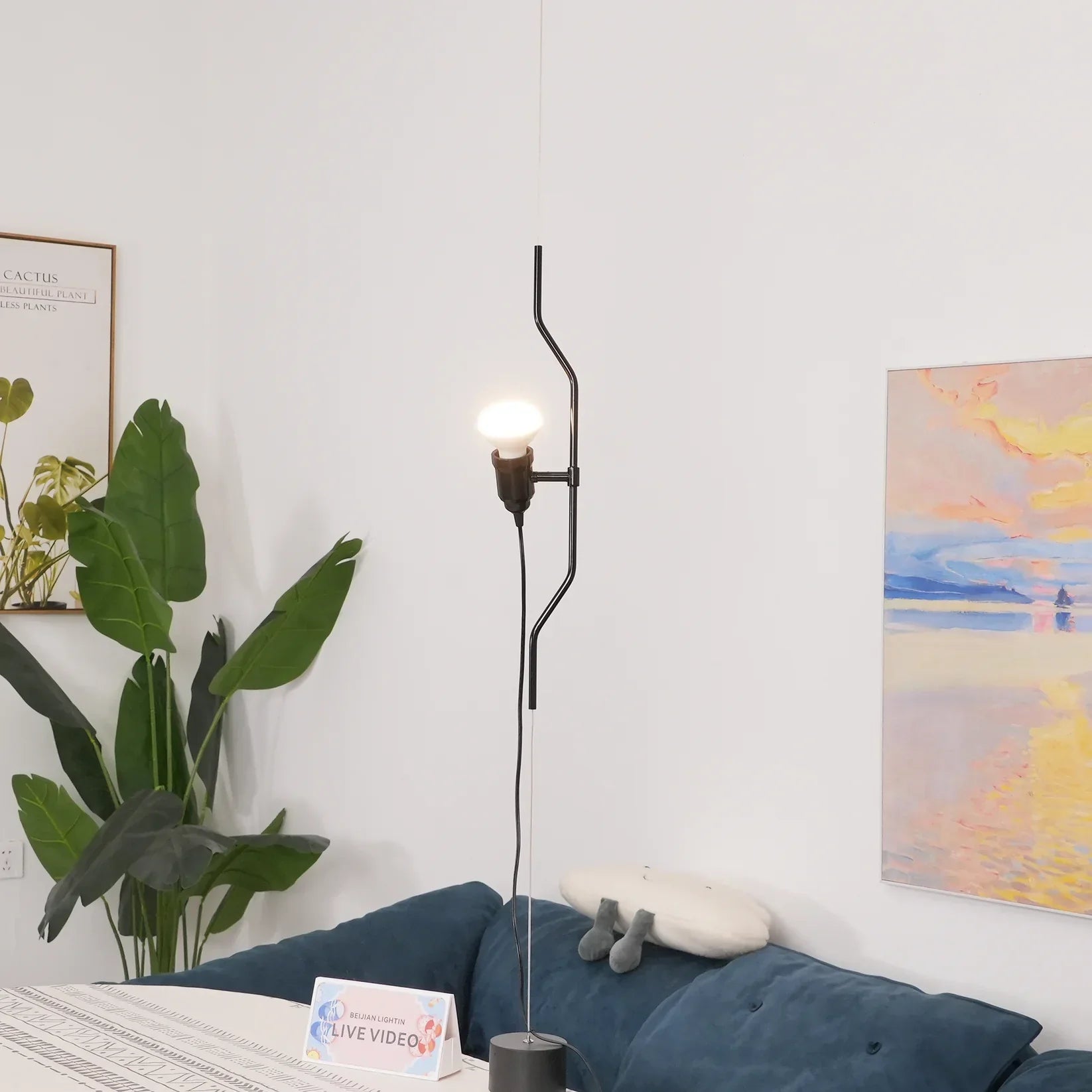Alessio Minimalisme Metaal Zwart Wit Rood Hanglampen Eetkamer Slaapkamer