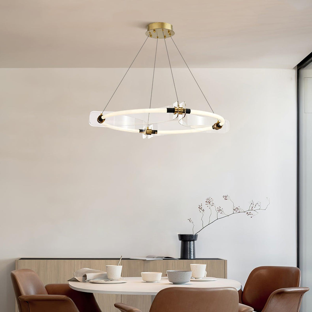 Casanine Kroonluchter Acryl Goud Eetkamer