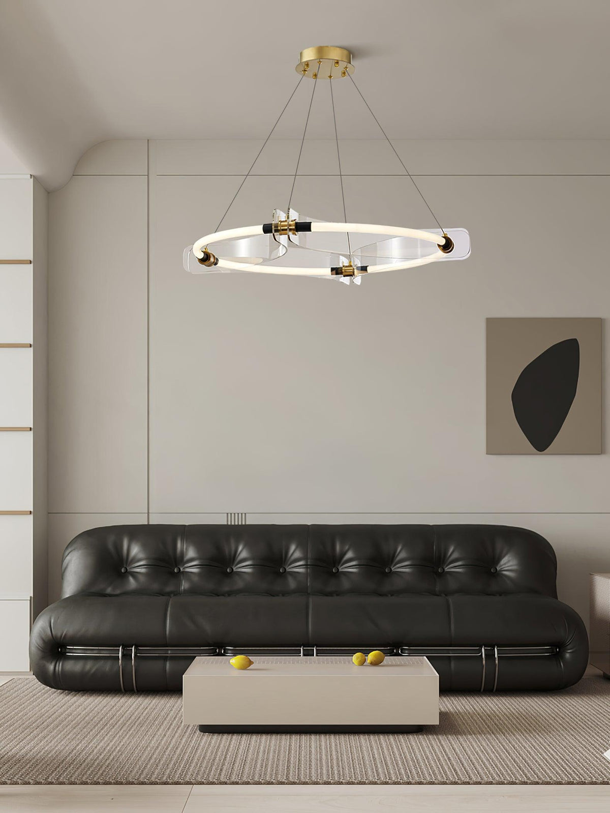 Casanine Kroonluchter Acryl Goud Eetkamer