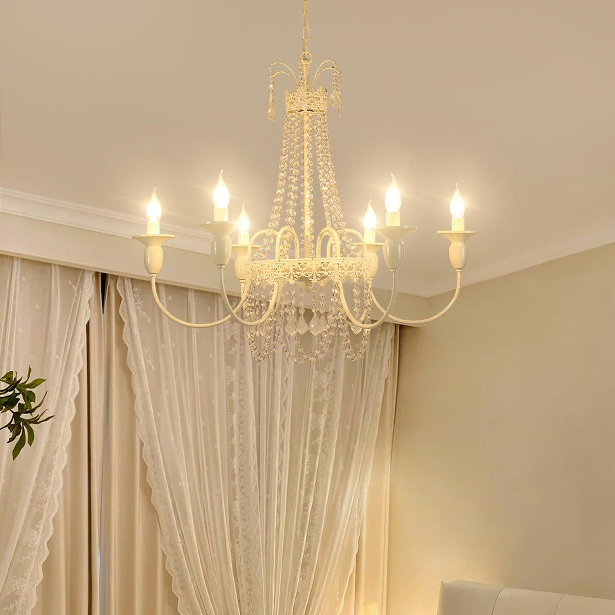Elyalaria Kroonluchter Kristallen Tassel