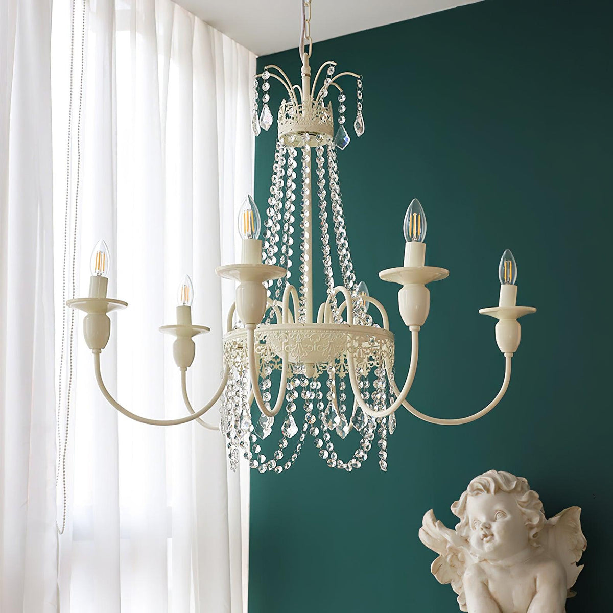 Elyalaria Kroonluchter Kristallen Tassel