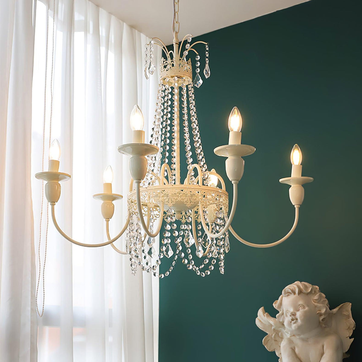 Elyalaria Kroonluchter Kristallen Tassel