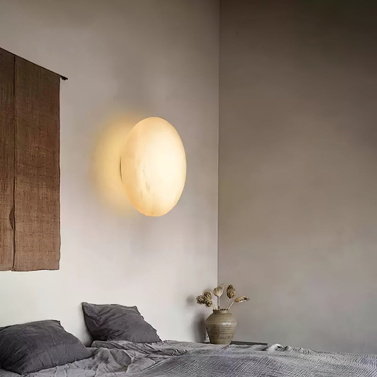 Eurthais minimalistisch albasten wandlamp