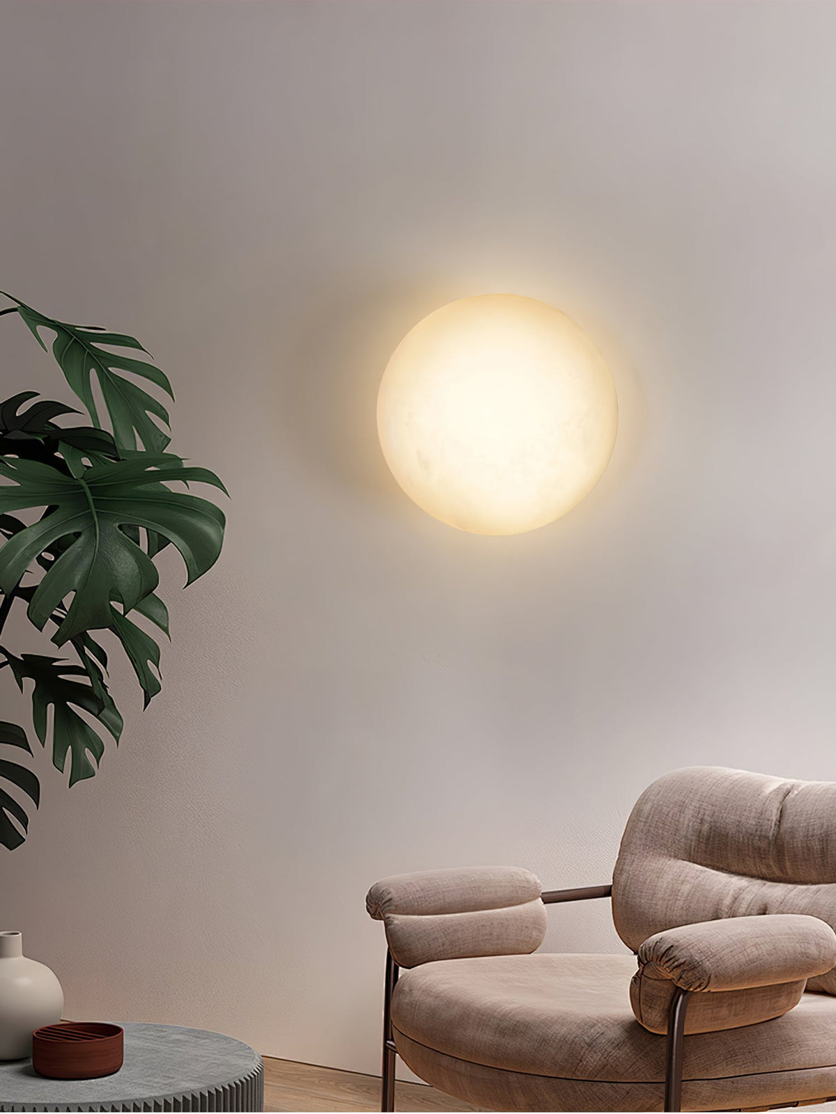 Eurthais minimalistisch albasten wandlamp