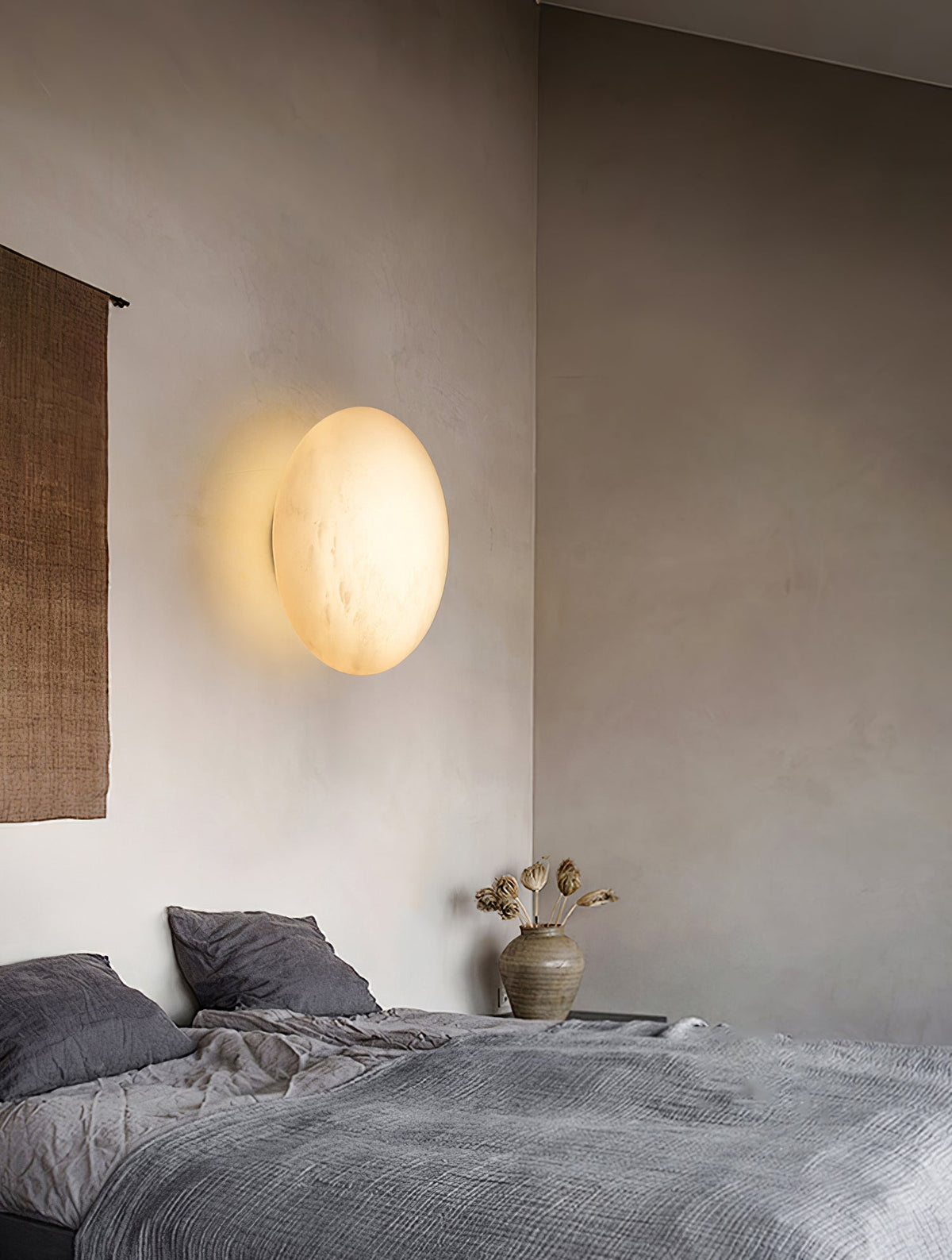 Eurthais minimalistisch albasten wandlamp