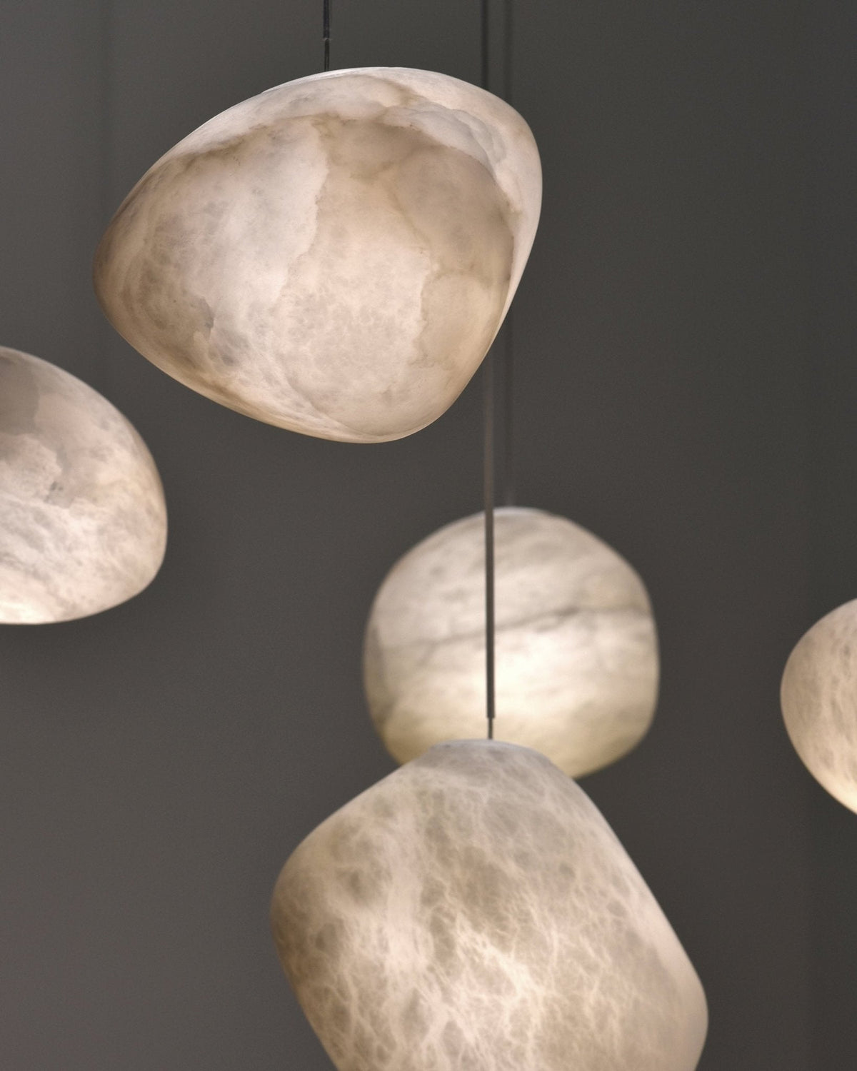 Nivisaya kiezelvormige albasten hanglamp
