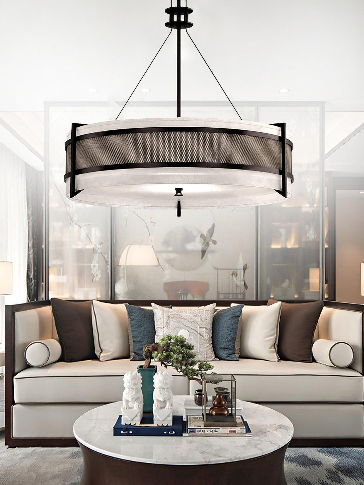 Rivanora Kroonluchter Pedesina Zwart Mesh LED
