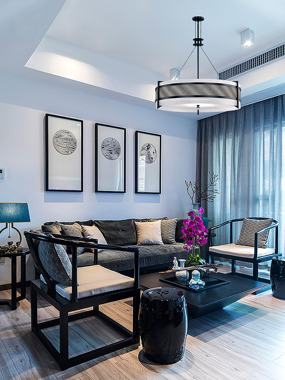 Rivanora Kroonluchter Pedesina Zwart Mesh LED