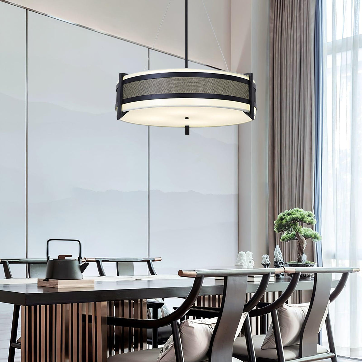 Rivanora Kroonluchter Pedesina Zwart Mesh LED