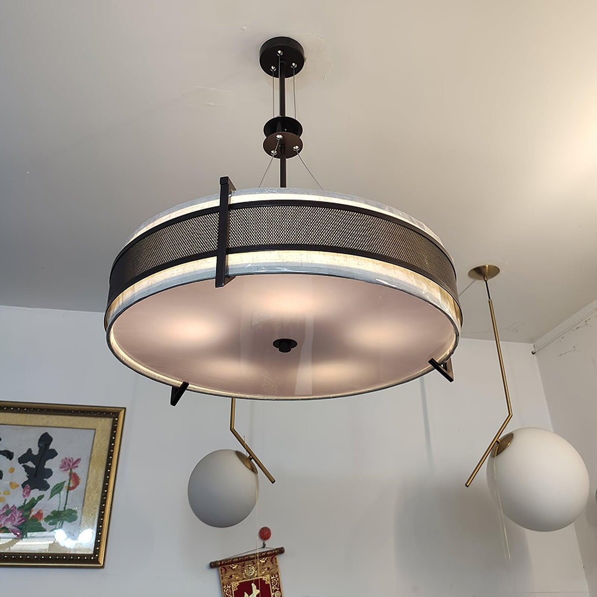 Rivanora Kroonluchter Pedesina Zwart Mesh LED