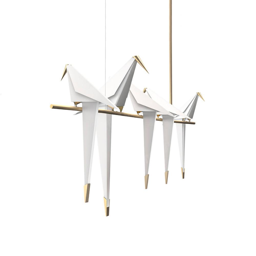 Lunuian kroonluchter Paper Crane Bird sculpturale LED