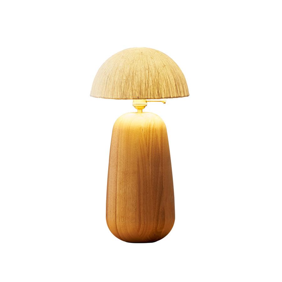 Elugan tafellamp van massief hout