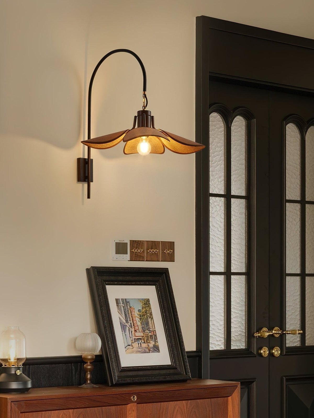 Visilis Premium Noordse kunst Bloemblaad wandlamp