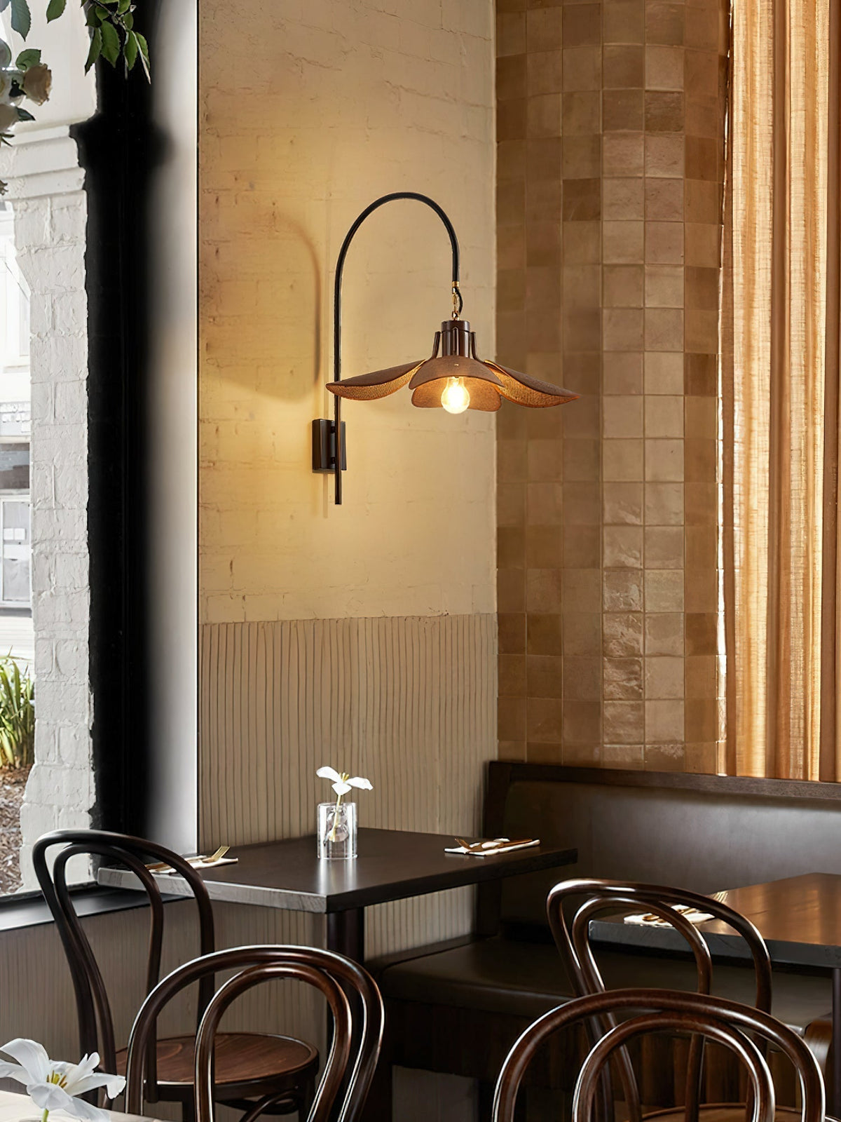 Visilis Premium Noordse kunst Bloemblaad wandlamp