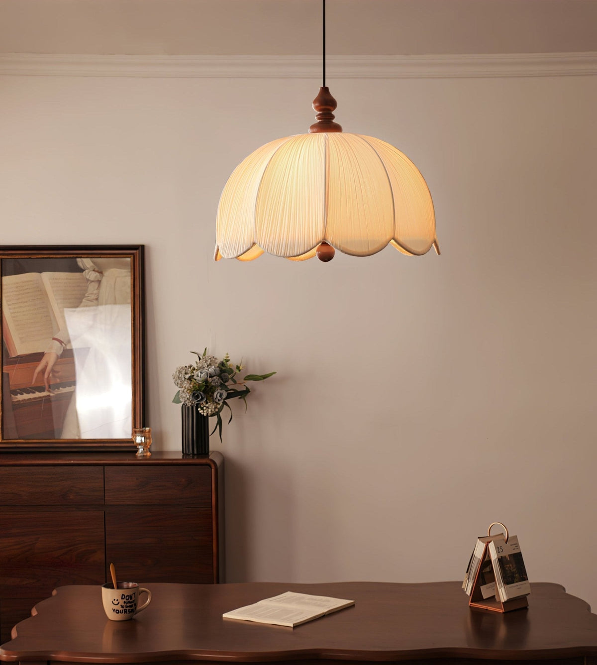 Imiraril hanglamp met tropisch textiel
