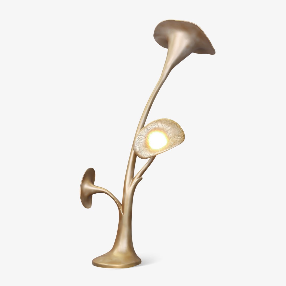 Esole Bloemmotief messing vloerlamp