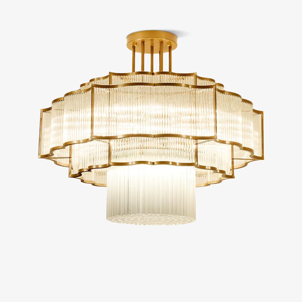 Eirelaine Kroonluchter Goud Zwart glas