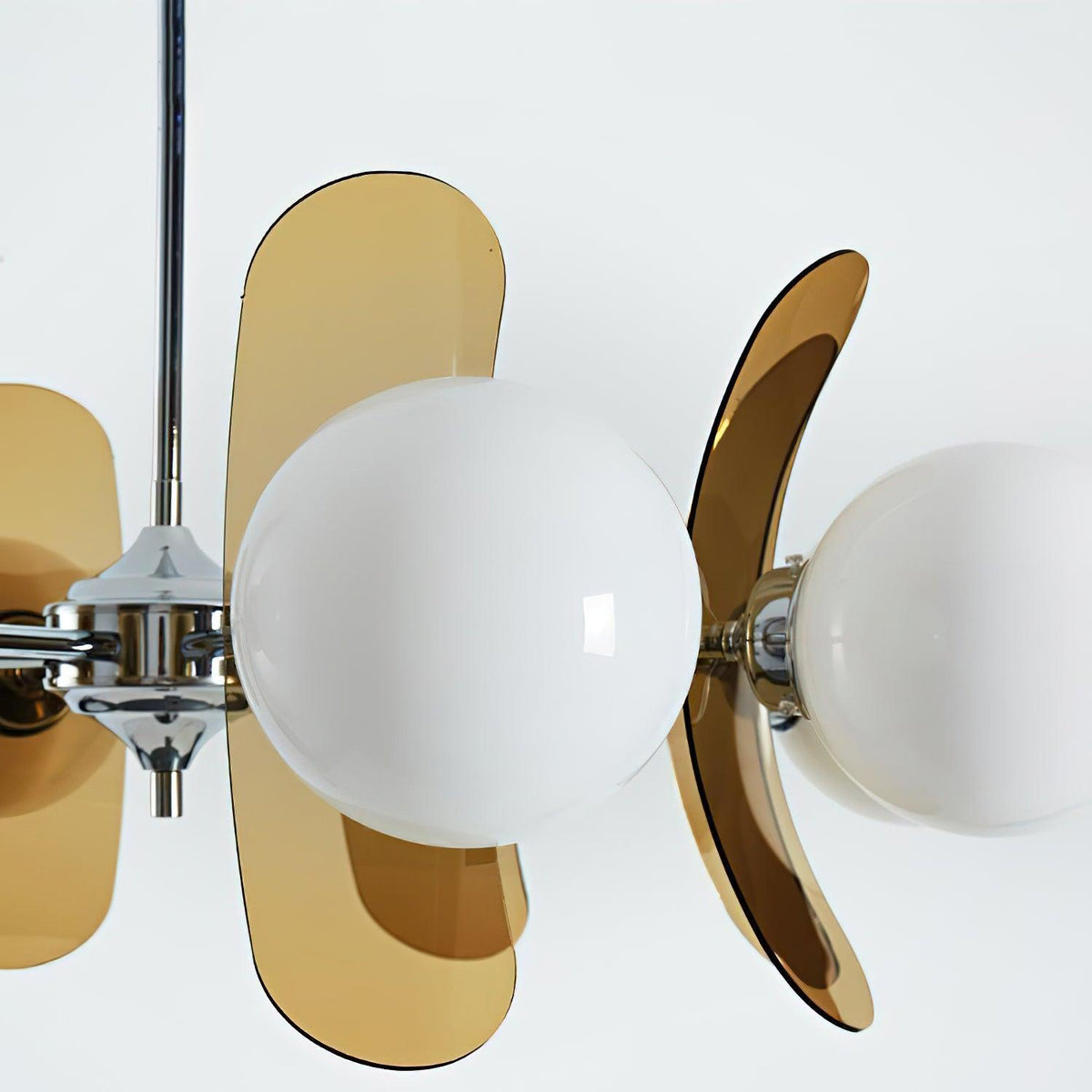 Quay Kroonluchter met Phosphorescent Glazen Lampenkap