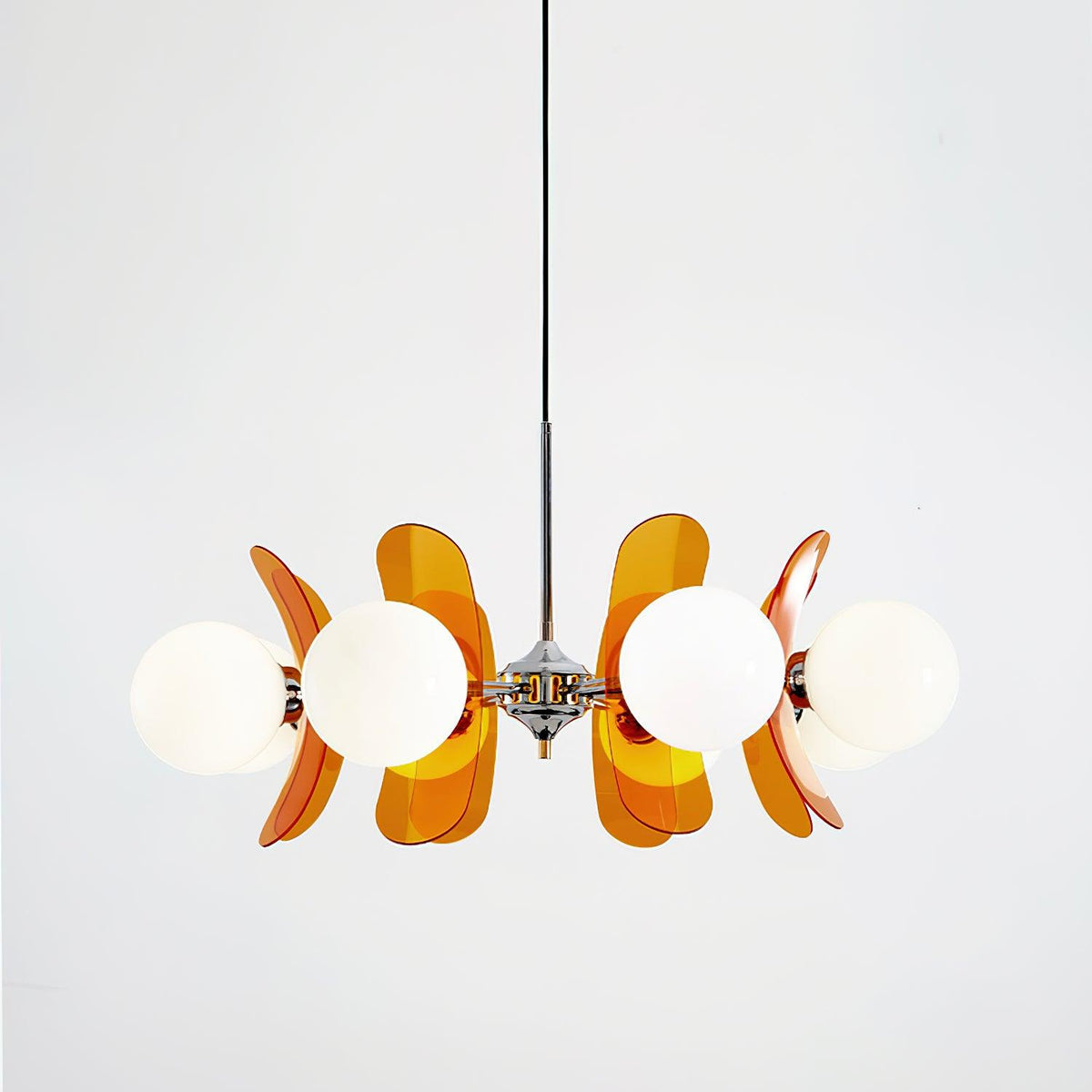 Quay Kroonluchter met Phosphorescent Glazen Lampenkap