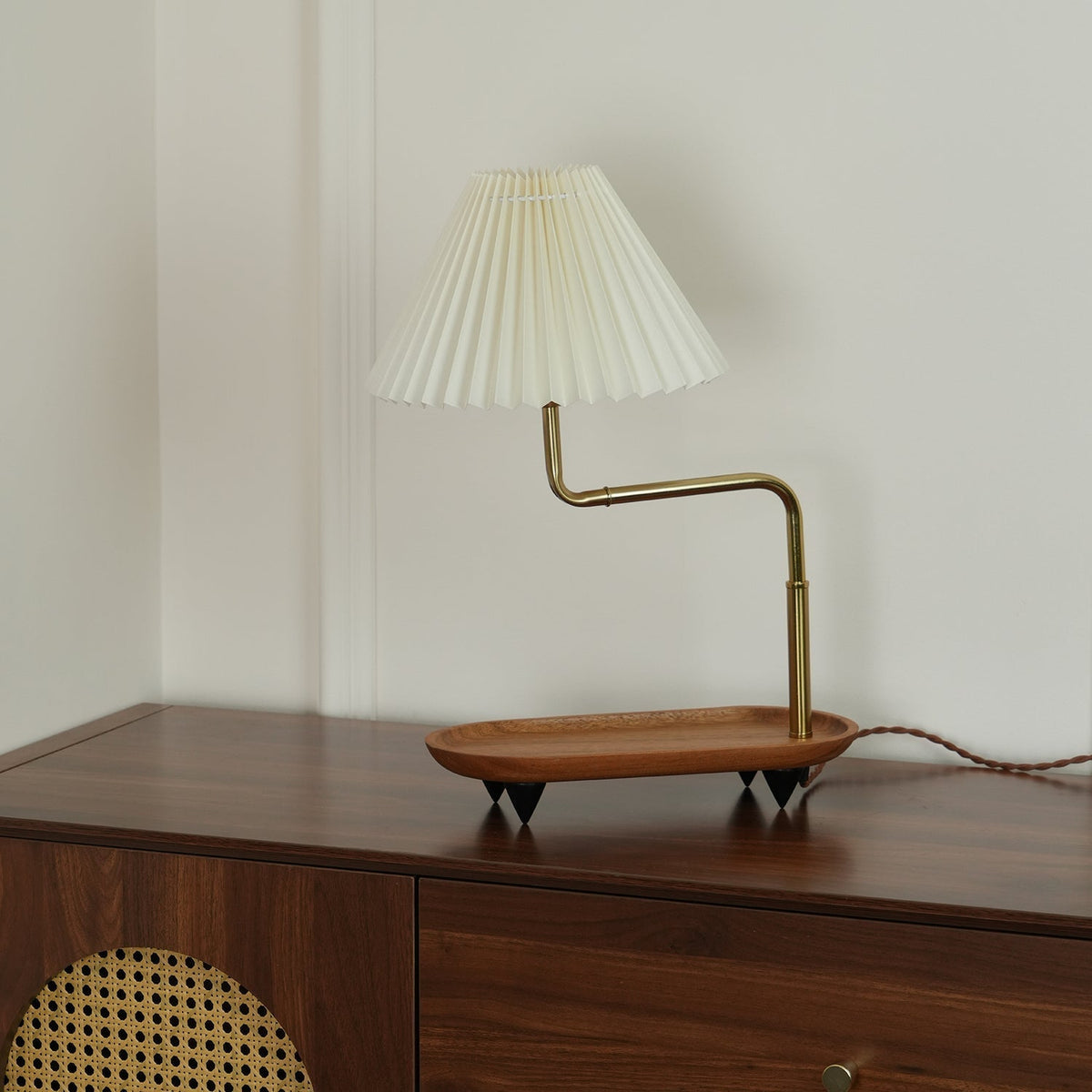 Rinenina Houten Stoffen Vintage tafellamp