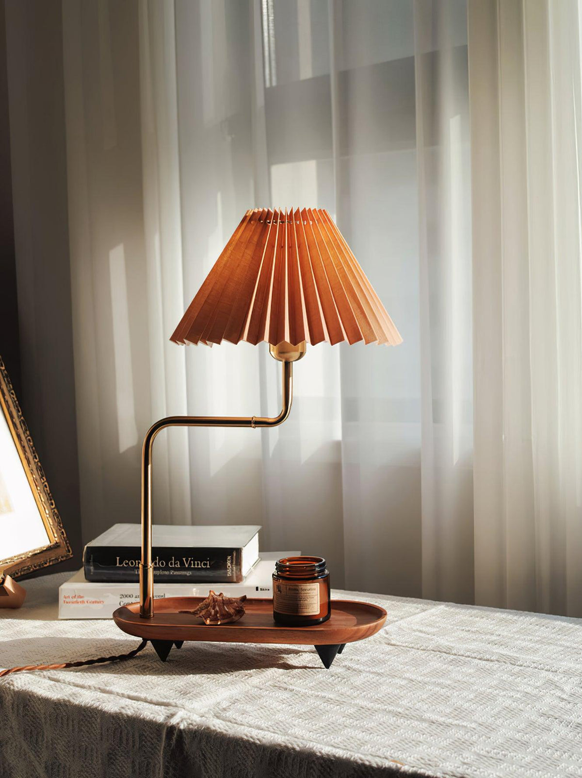 Rinenina Houten Stoffen Vintage tafellamp
